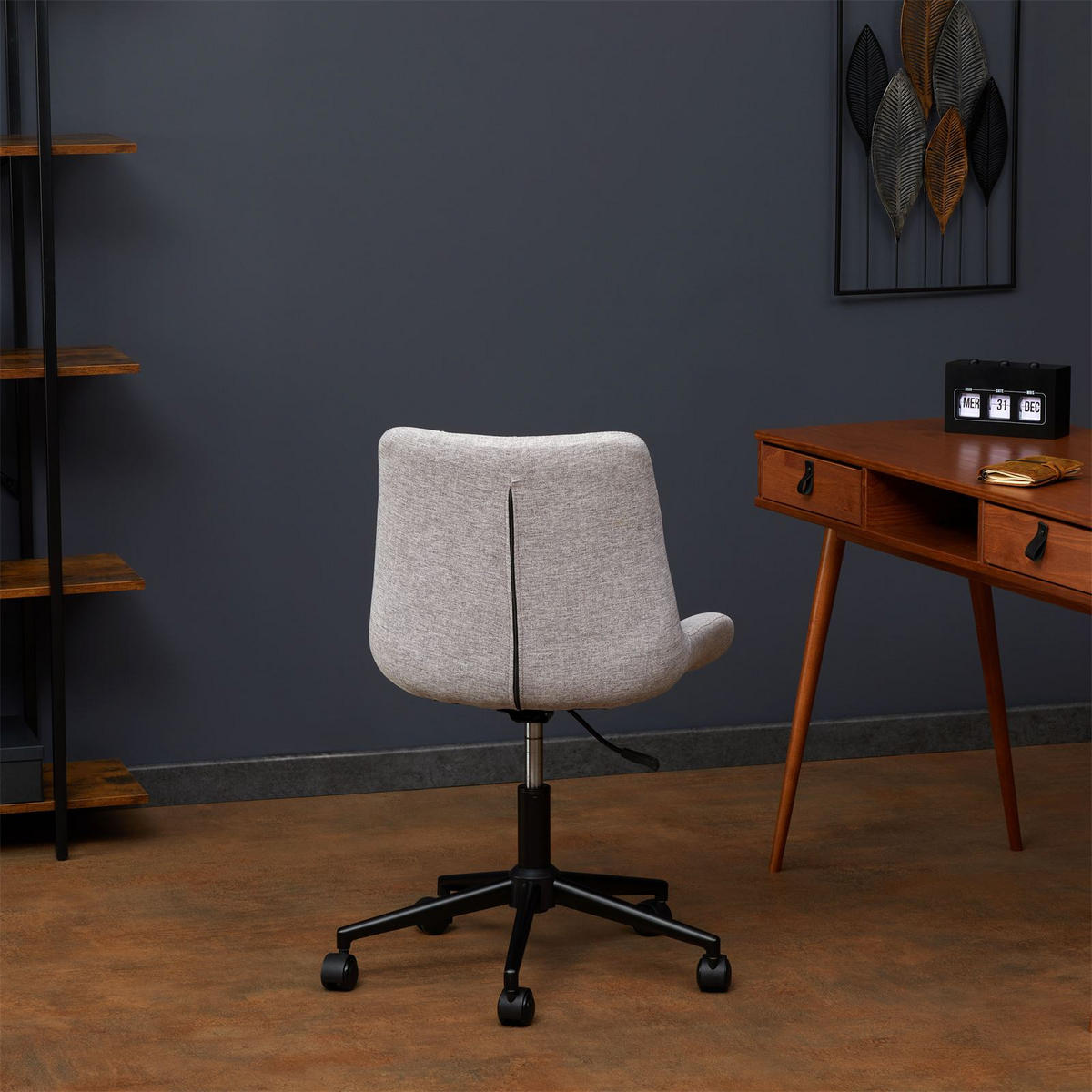 DREHSTUHL TALIA - Grau, Textil (53/89/61cm) - IDIMEX