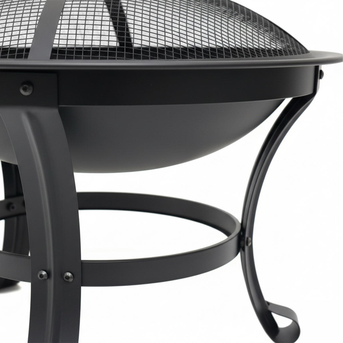 FEUERSCHALE - Schwarz, Metall (55/50/55cm) - Relaxdays