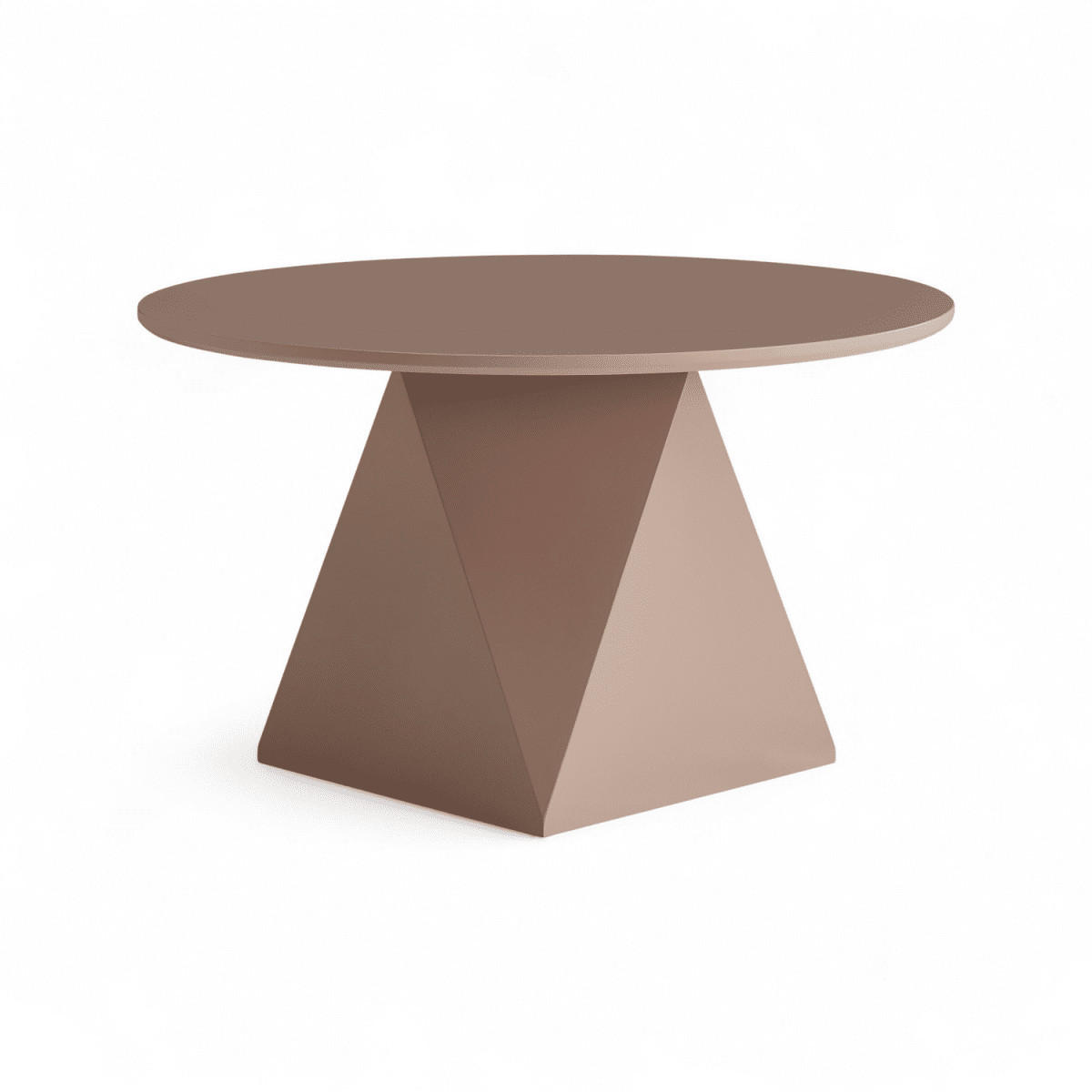 COUCHTISCH rund Mocha Mousse 80/80/45 cm - Hellbraun/Rotbraun, Holzwerkstoff (80/80/45cm) - Furnhouse