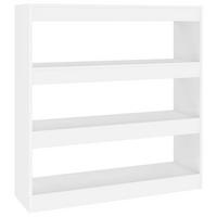 BÜCHERREGAL/RAUMTEILER Weiss 100/30/103 Cm - Weiß, Holzwerkstoff (30/103/100cm) - vidaXL