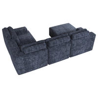 WOHNLANDSCHAFT mit rahmenloser Konstruktion und Chenille-Bezug - Blau, Textil (252/82/180cm) - EVRYAE