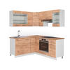 ECKKÜCHE Fame-Line Goldkraft Eiche/Weiß 160 x 190 cm, AP Eiche - Honigeiche/Eiche Wotan, Holzwerkstoff (190/81.6/60cm) - Vicco