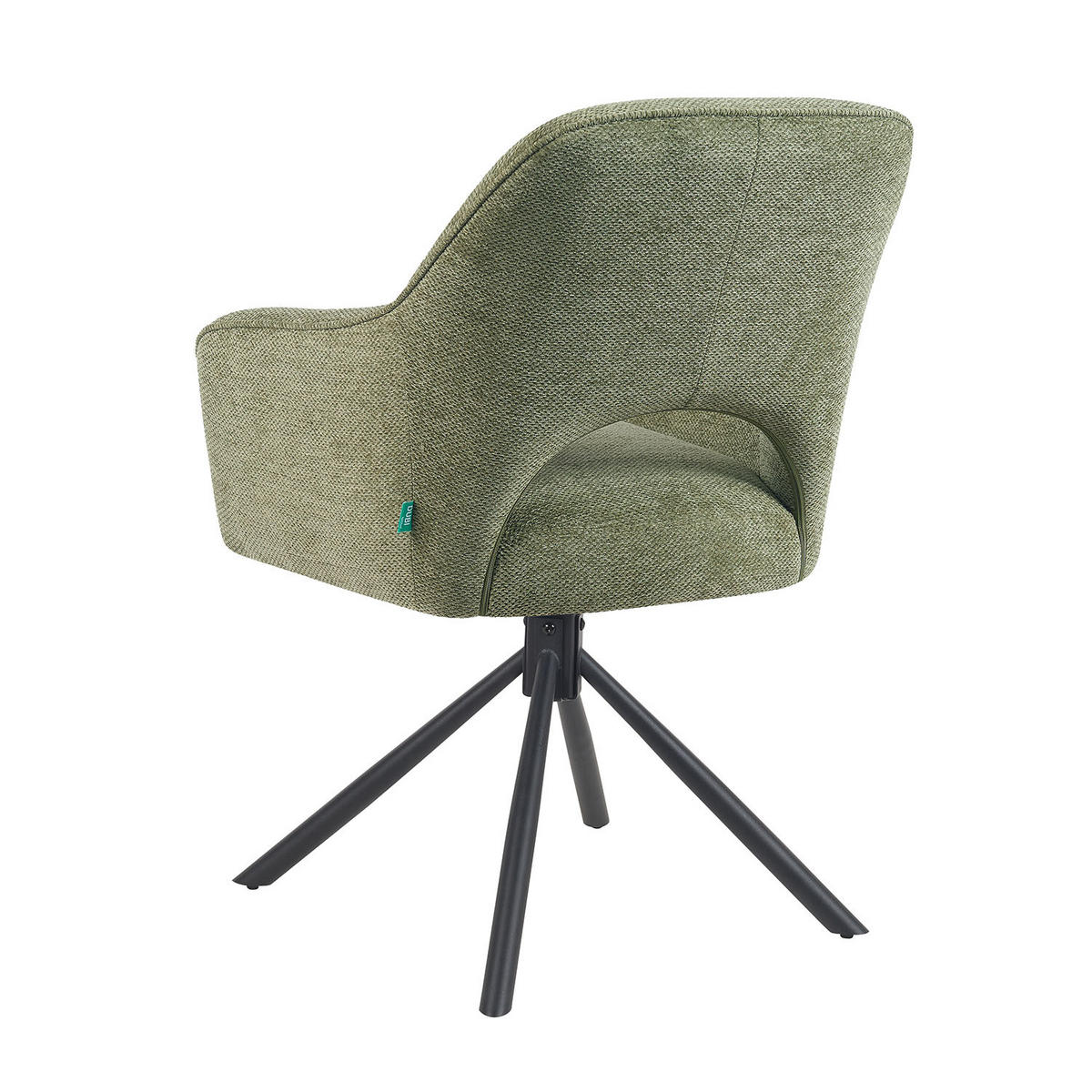 DREHSTUHL Mika-Ben - Schwarz/Grün, Textil/Metall (60/87/65cm) - DUBI Möbel