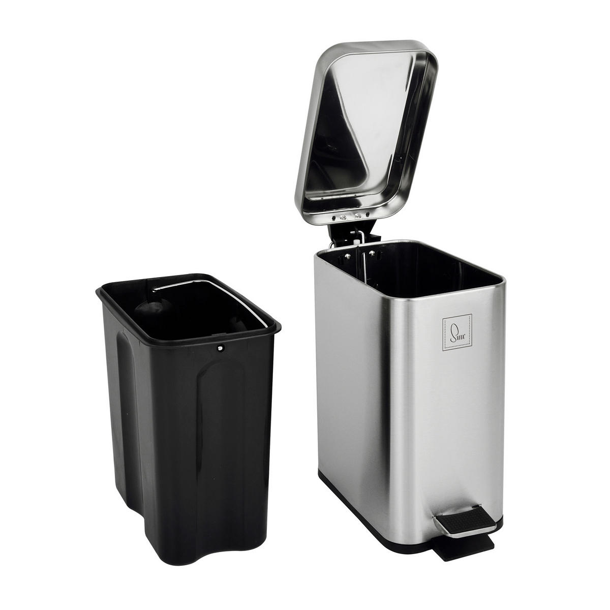 MÜLLEIMER STM5 5L Silber - Silberfarben, Metall (14/30/28cm) - SVITA