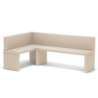 ECKBANK links OWEN Kunstleder, 142/196 cm Beige - Beige, Holz/Kunststoff (142/196cm) - Idohome