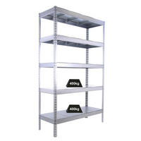 SCHWERLASTREGAL BIG METAL YETI FIVE | HxBxT 200x180x75cm | Fachlast 400kg | Verzinkt - Silberfarben, Metall (180/200/75cm) - PROREGAL