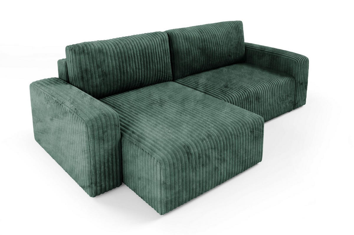 ECKSOFA Natalia - Grün, Holzwerkstoff/Textil (149/244cm) - Fun Möbel
