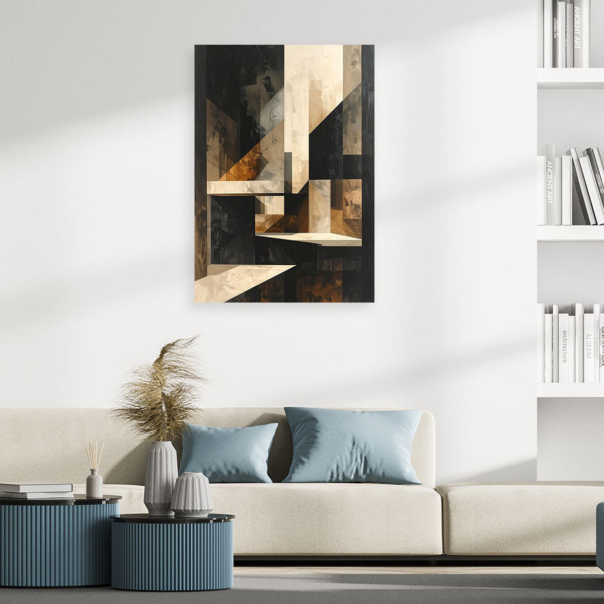 LEINWANDBILD Abstraktion 70x100cm - Beige, Textil (70/100cm) - Feeby