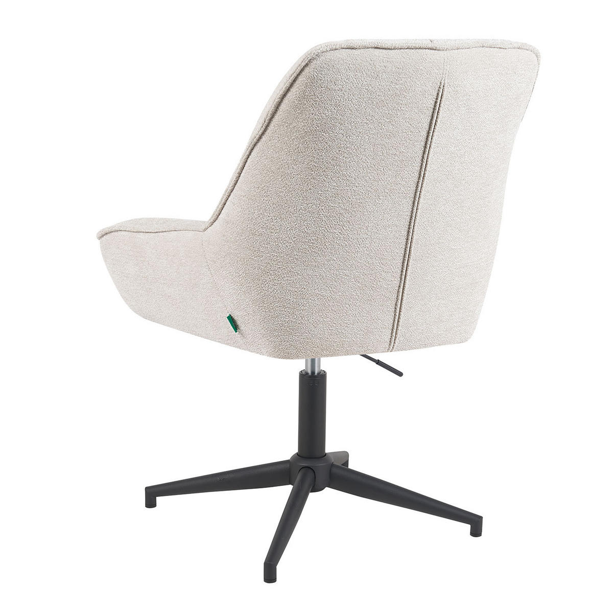 BÜROSTUHL Mika-Yara - Creme/Schwarz, Textil/Metall (60/85/68cm) - DUBI Möbel