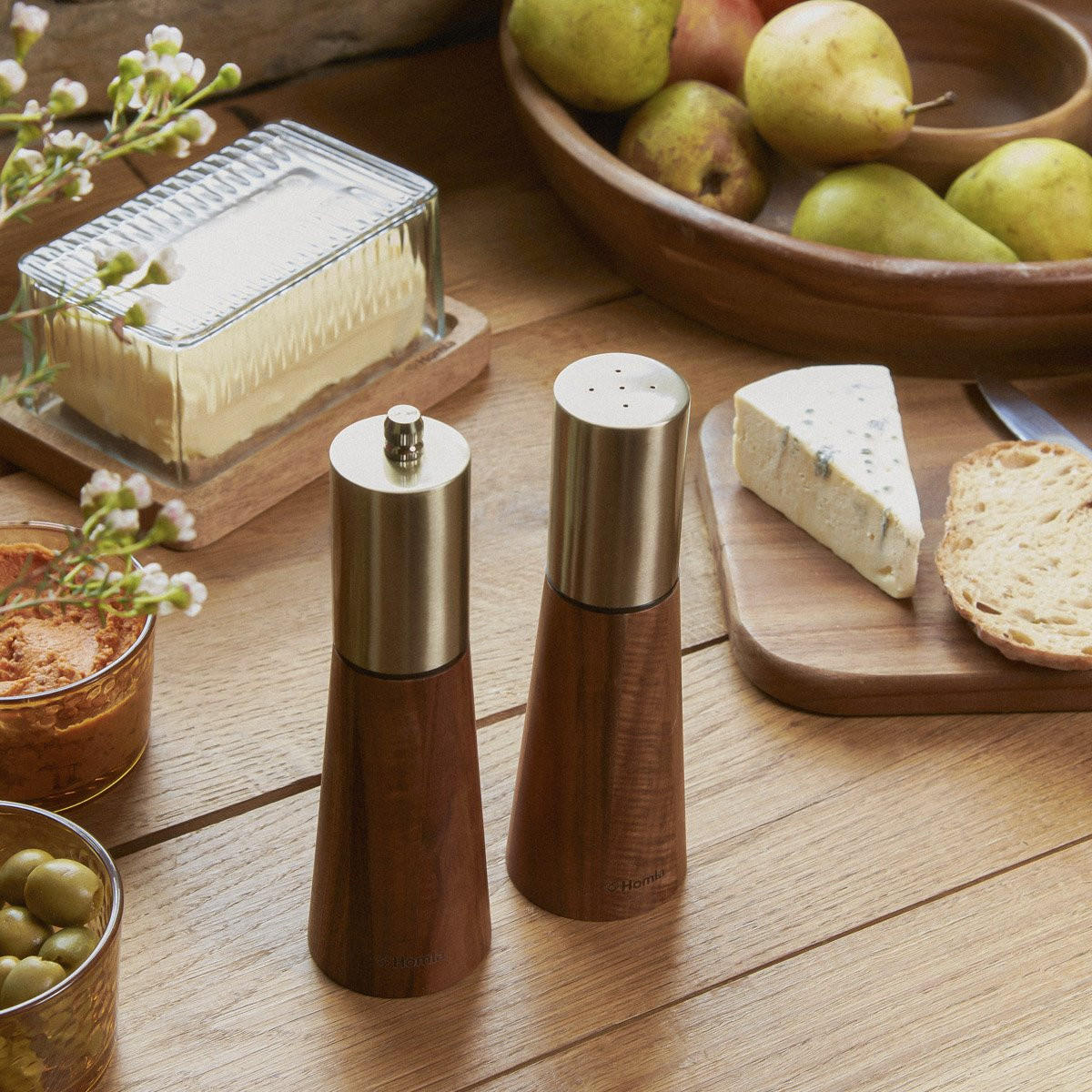 GEWÜRZMÜHLE Mooka 18 cm 2er-Set - Naturfarben, Holz (5/18/5cm) - Homla