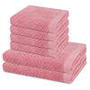 FROTTIERSET Harmony 6-teilig - Rosa, Textil (50/100cm) - Ross