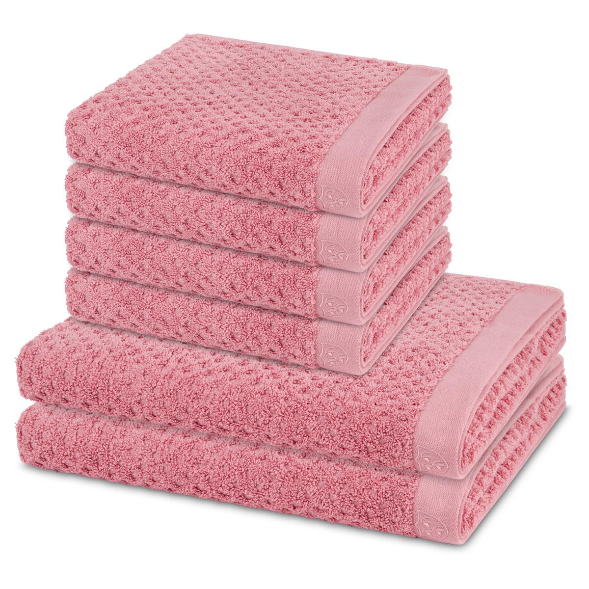 FROTTIERSET Harmony 6-teilig - Rosa, Textil (50/100cm) - Ross