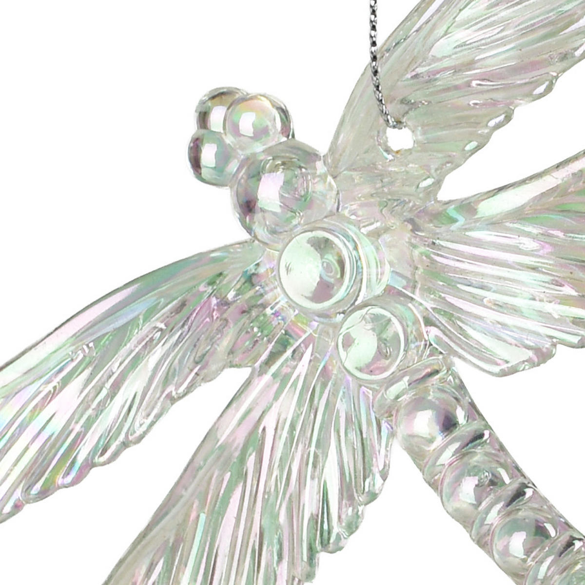 CHRISTBAUMANHÄNGER Santa Lila Transparent 4x10x13 cm Kunststoff - Transparent, Kunststoff (10/13/4cm) - Mondex