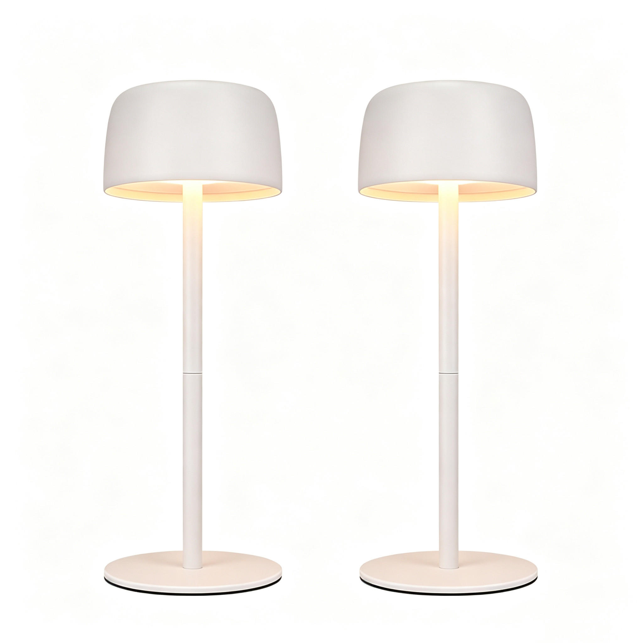 TISCHLAMPE Linan 9/9/25 cm - Weiß, Kunststoff/Metall (9/9/25cm) - ZMH