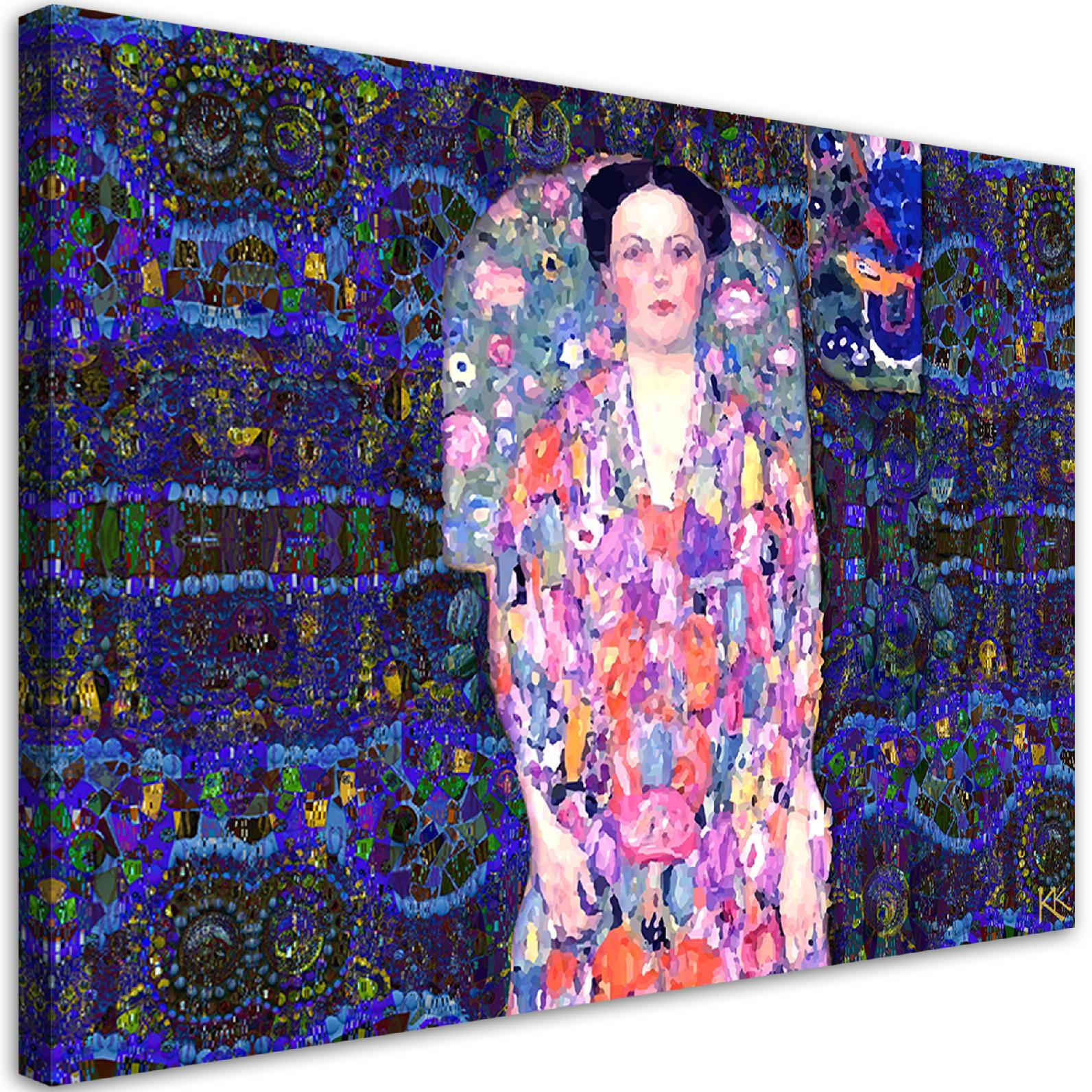 WANDBILD porträt von eugenia primavesi klimt - Lila, Textil (60/40cm) - Feeby