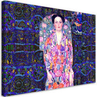 WANDBILD porträt von eugenia primavesi klimt - Lila, Textil (60/40cm) - Feeby