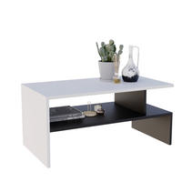 COUCHTISCH JULA 93 - Schwarz/Weiß, Holz (50/93/45cm) - Mat-Haus