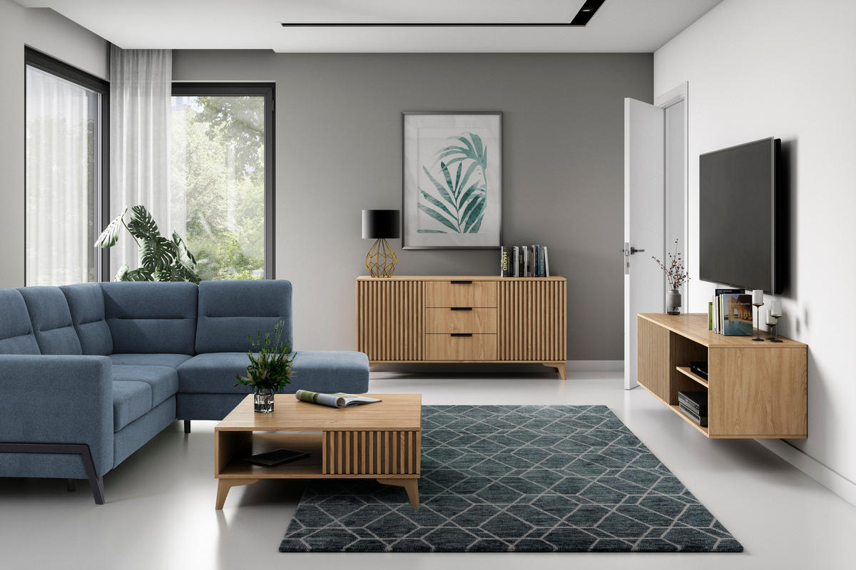 KOMMODE - Entia Artisan - Eiche Artisan, Holzwerkstoff (150/72/40cm) - Möblo
