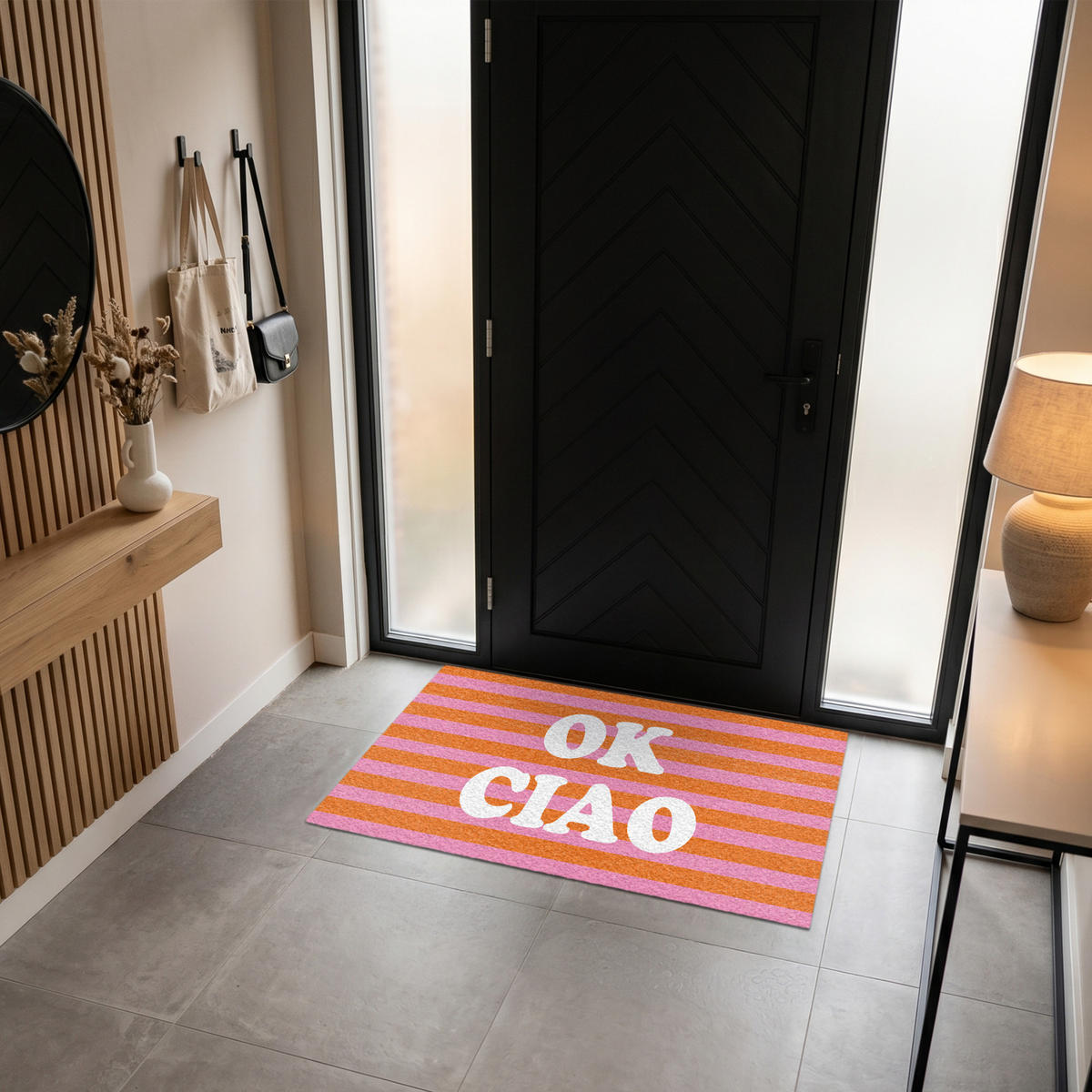 ROHOŽKA Ciao - Citace - Stripes 120x80 cm - pomerančová, textil/umělá hmota (120/0.4cm) - MuchoWow