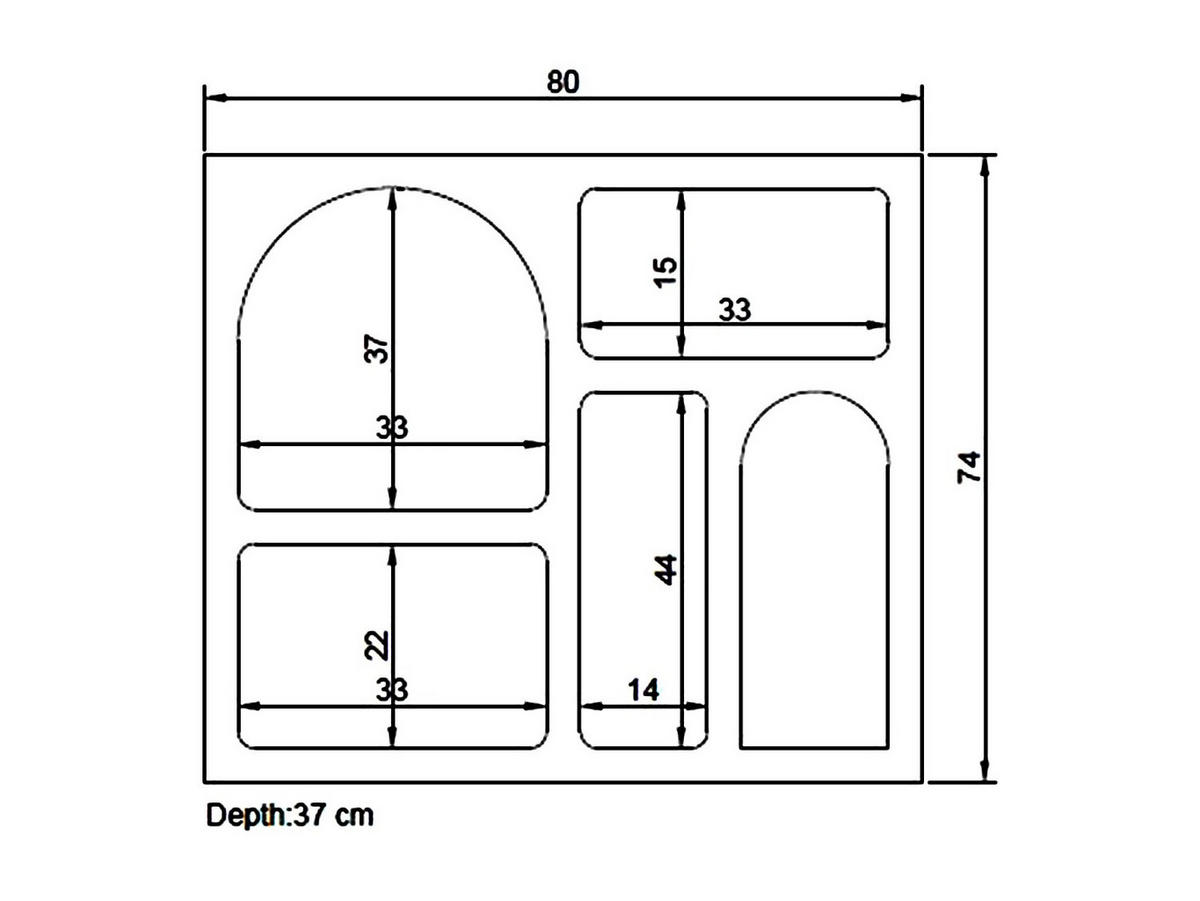 WANDKONSOLE mit 5 Fächern - Weiß - LUELA - Weiß, Holz (80/74/37cm) - Vente-Unique