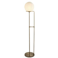 LED STEHLEUCHTE Messing Opalglas - Messingfarben, Glas (28/28/145cm)