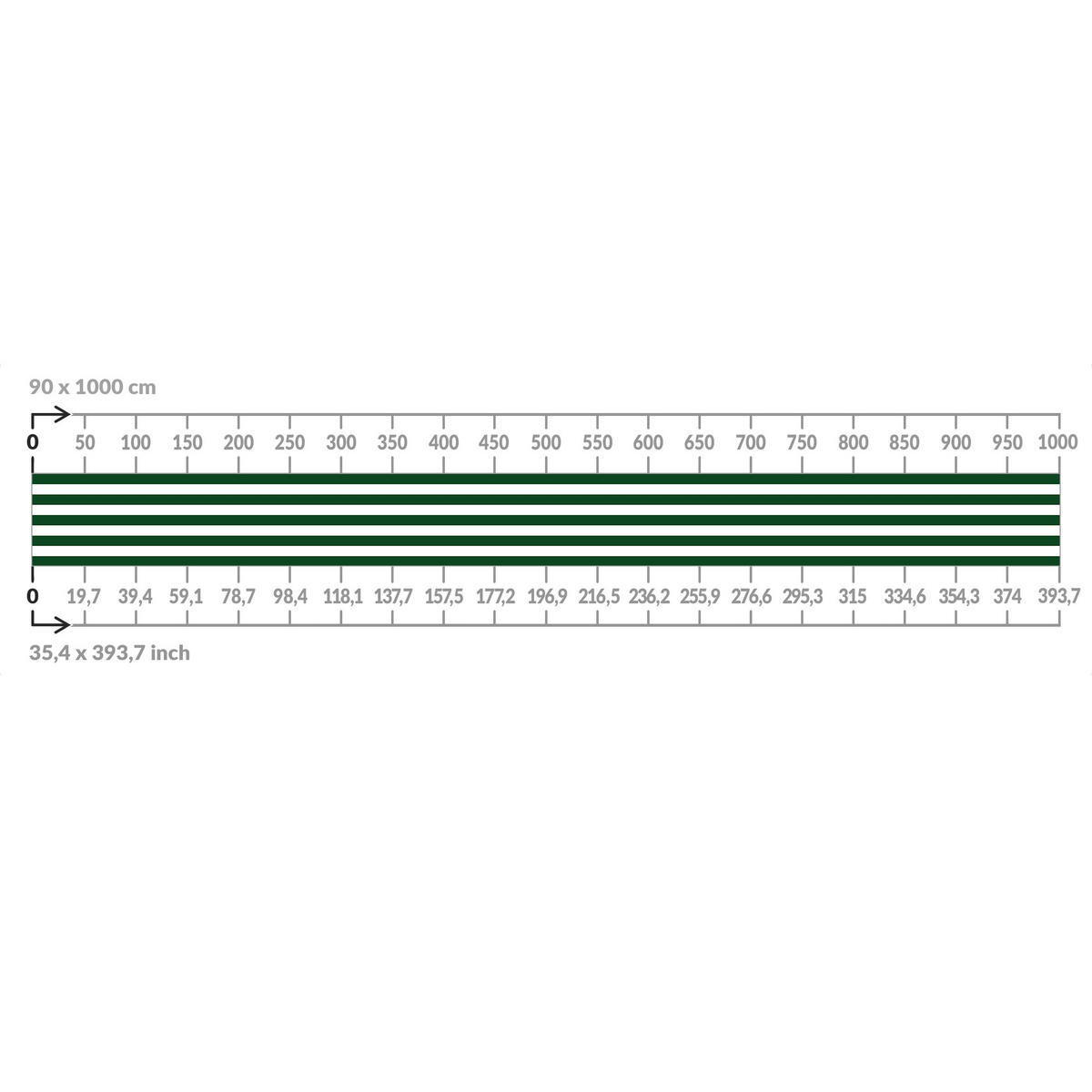 BALKON SICHTSCHUTZ Querstreifen in Waldgrün 350/90 cm - Grün, Kunststoff (350/90cm) - Bilderwelten