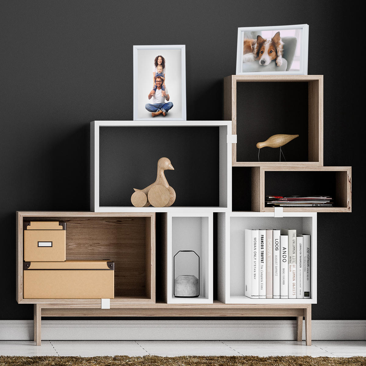 2XBILDERRAHMEN - Weiß, Glas/Holzwerkstoff (16/21/2cm) - Relaxdays