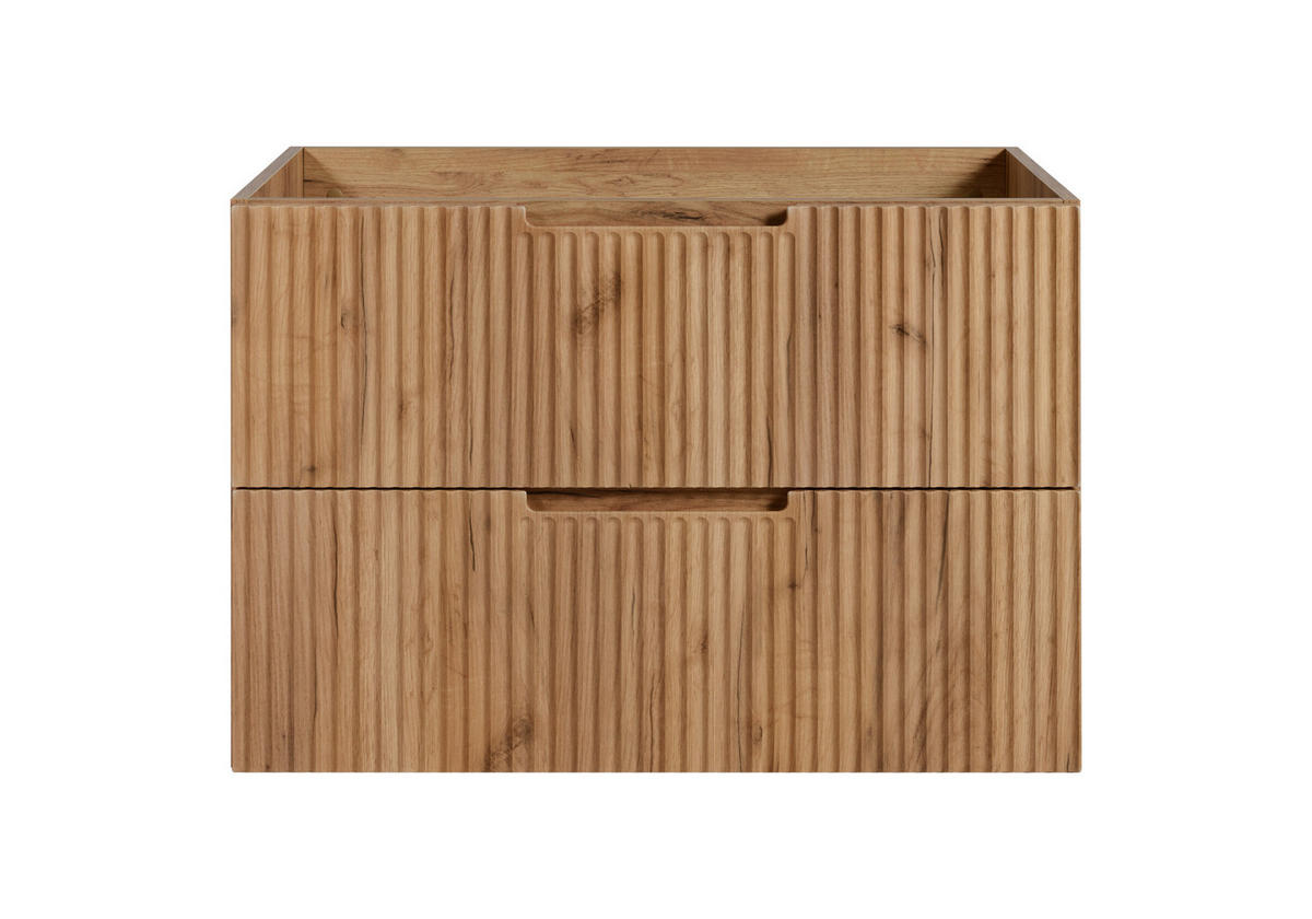 BADEZIMMERSCHRANK : Craft Eiche, 80 x 57 x 46 cm - Braun, Holzwerkstoff (80/57/46cm) - 3XE LIVING