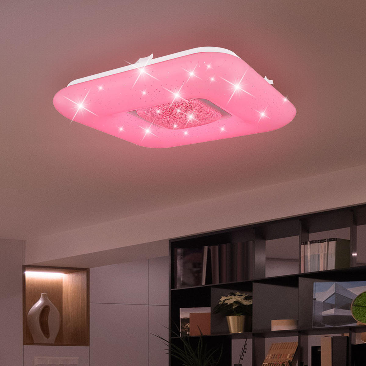 LED DECKENLEUCHTE TRYSTAN Weiß Metall - Weiß, Metall (30/30/6cm)