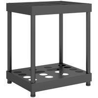 GARTENREGAL DE-13806 2-stöckig für 16 Werkzeuge Schwarz - Schwarz, Metall (33/50/42cm) - ComfortXL