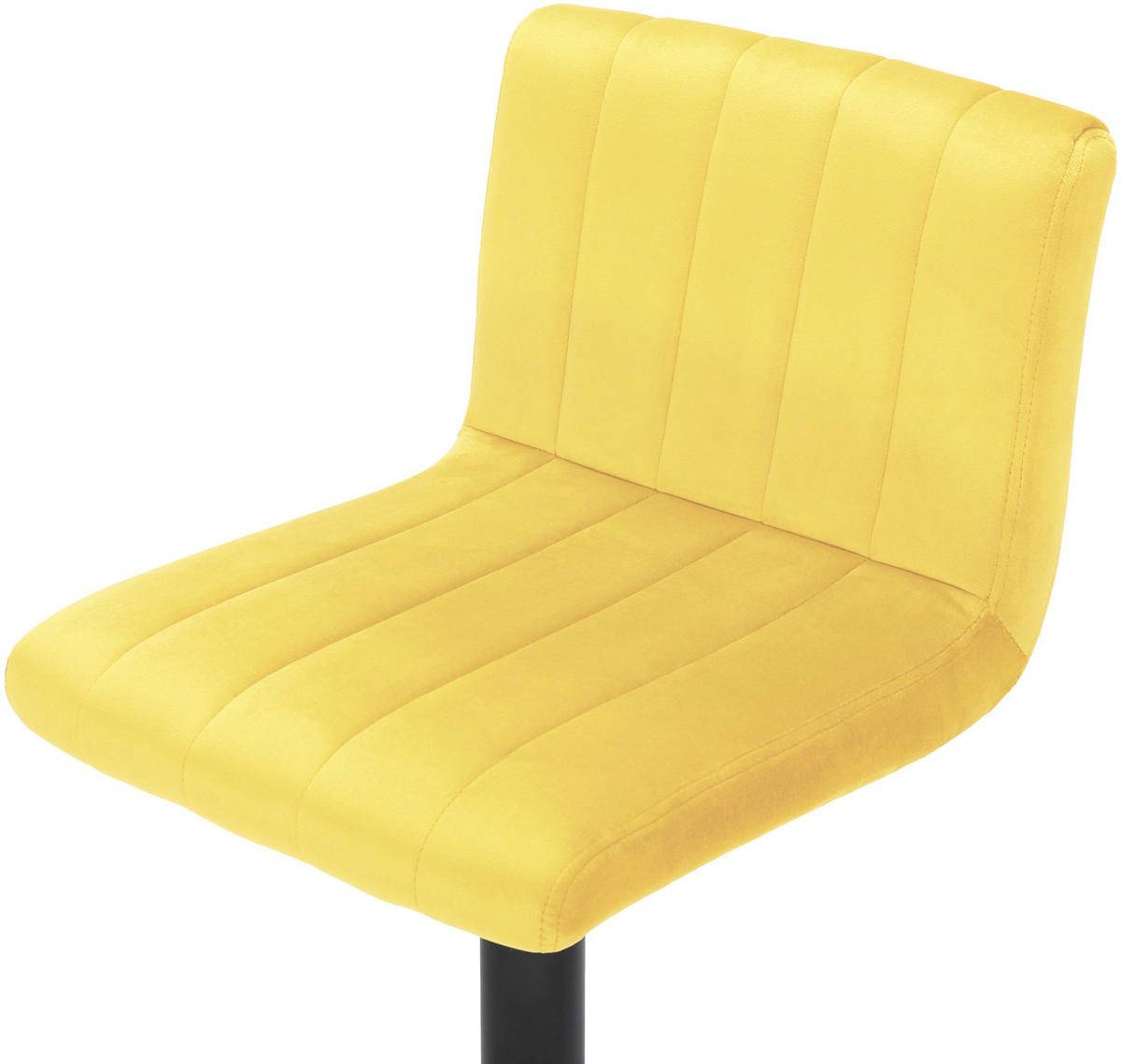 BARHOCKER Samt gelb - Gelb/Schwarz, Textil/Metall (41/87/49cm) - CLP