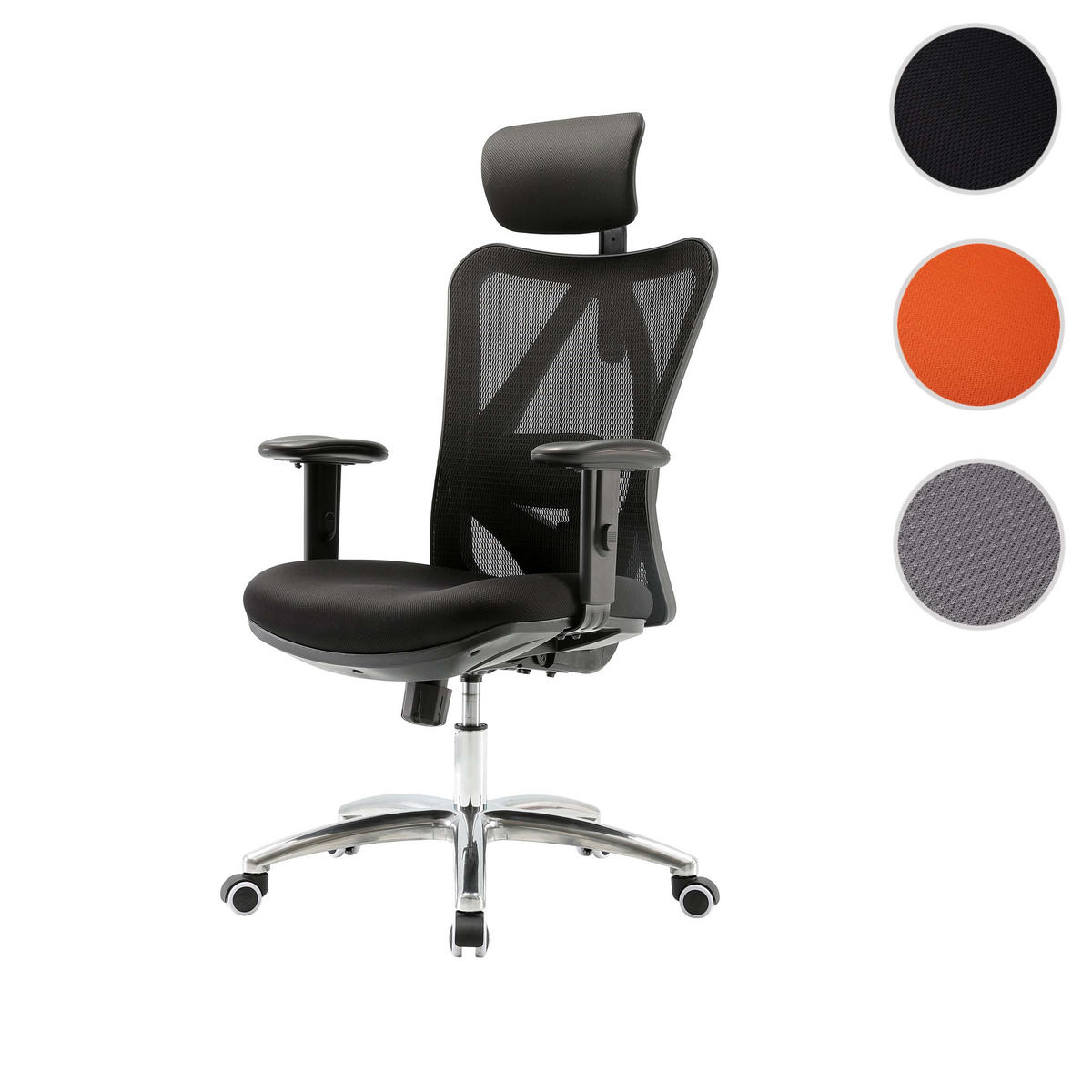 BÜROSTUHL Schwarz - Schwarz, Textil (66/129/69cm) - SIHOO