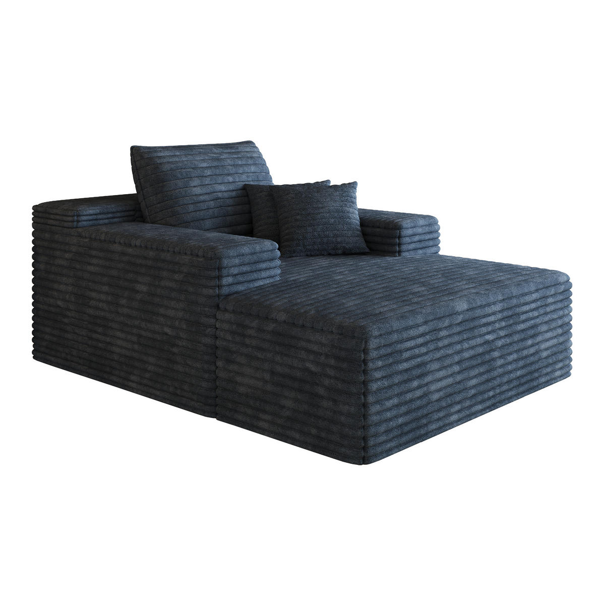 SCHLAFSOFA DE-34763 mit tiefer Sitzfläche Blau - Blau, Textil (159/60/115cm) - ComfortXL