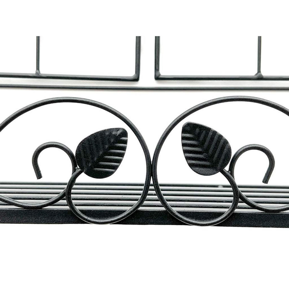 BLUMENREGAL Fenster Schwarz Metall für die Wand - Schwarz, Metall (52/62/18cm) - DanDiBo