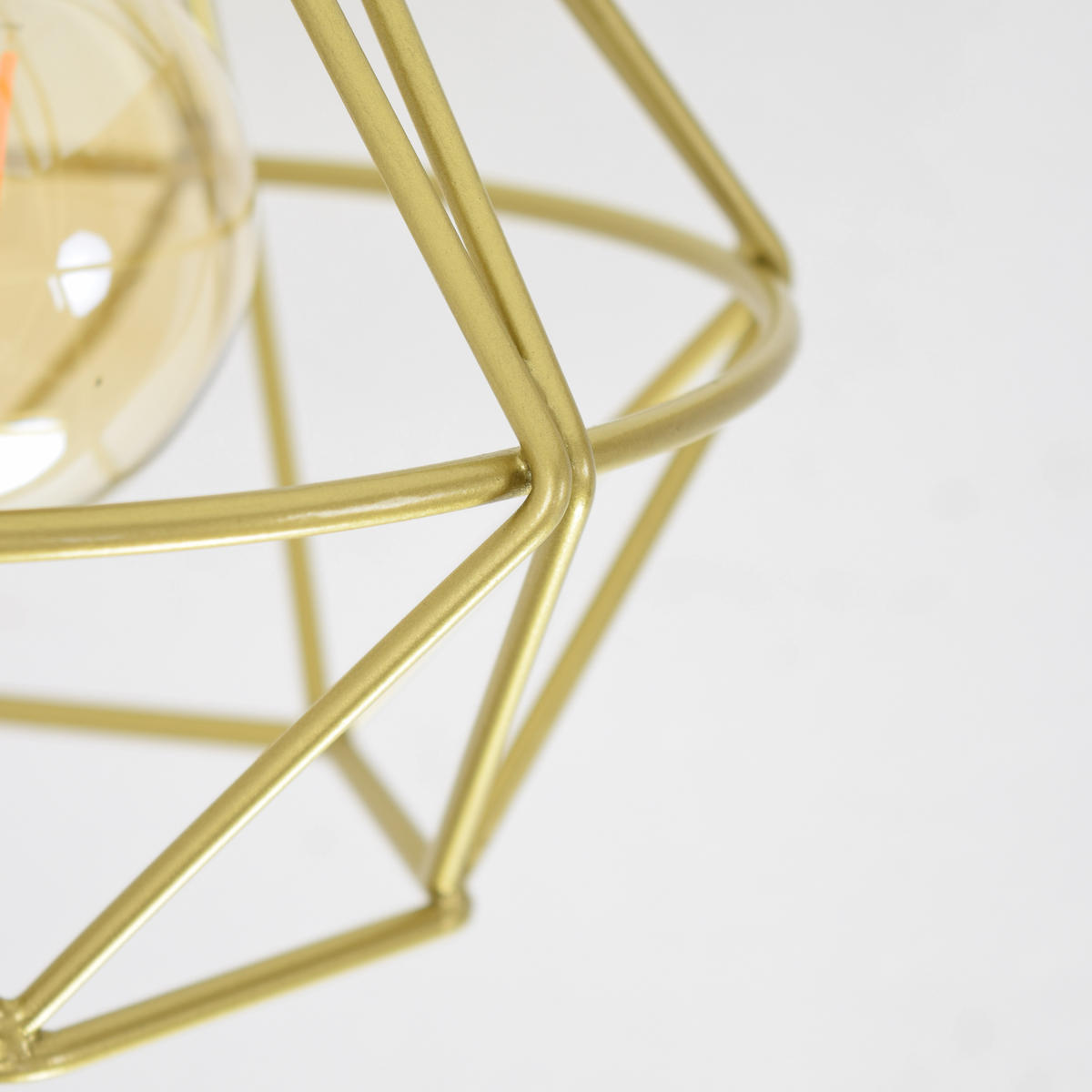 DECKENLEUCHTEN Draht Gold - Goldfarben, Metall (22/22/19cm) - Urban Interiors