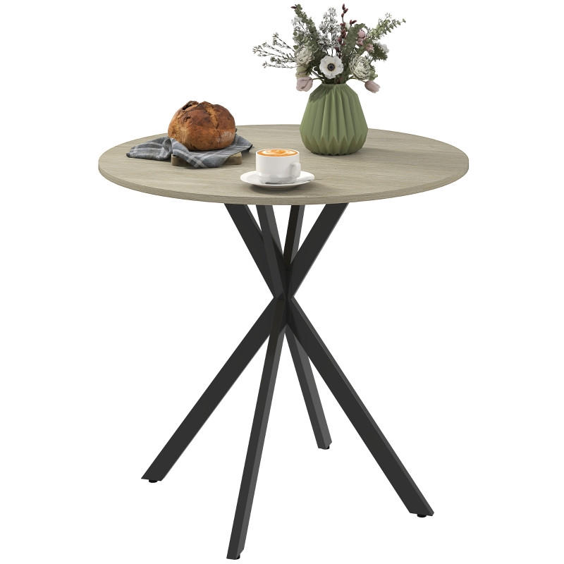 ESSTISCH Rund 80 cm im Industriestil DE-39900 Eiche - Eichefarben, Holzwerkstoff (80/80/75cm) - ComfortXL