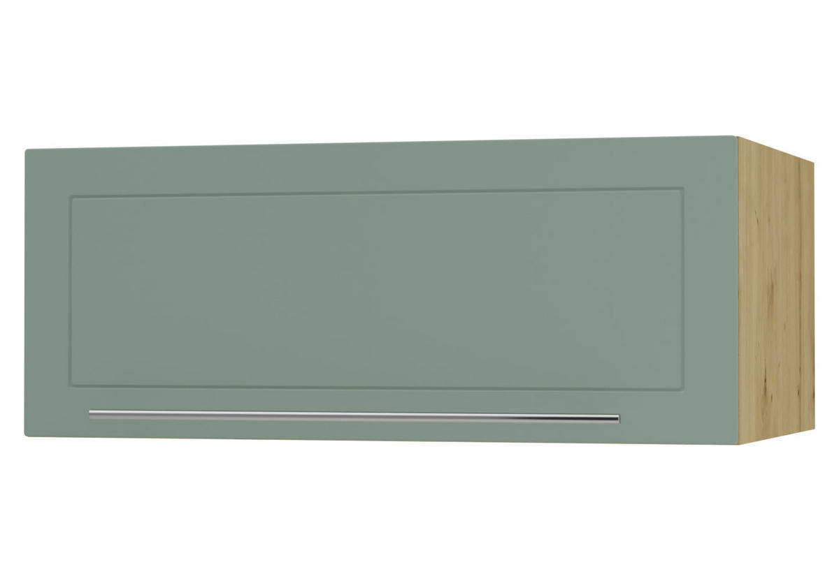 KLAPPHÄNGESCHRANK Kvantum W6B/90 Mint Matt / Eiche Artisan Matt 90 / 59 / 36cm - Eiche Artisan/Mintgrün, Holz/Holzwerkstoff (90/36/59cm) - Feldmann-Wohnen