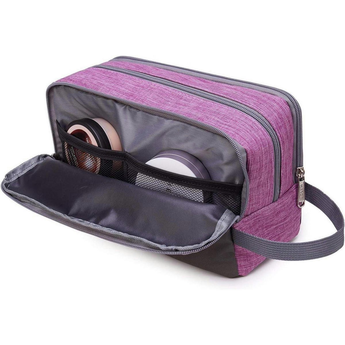 KULTURBEUTEL Lila 24 x 15 x 12 cm - Lila, Textil (5/2/5cm)