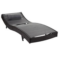 SONNENLIEGE Braun, Grau - Braun/Grau, Kunststoff (70/88/220cm) - MCW