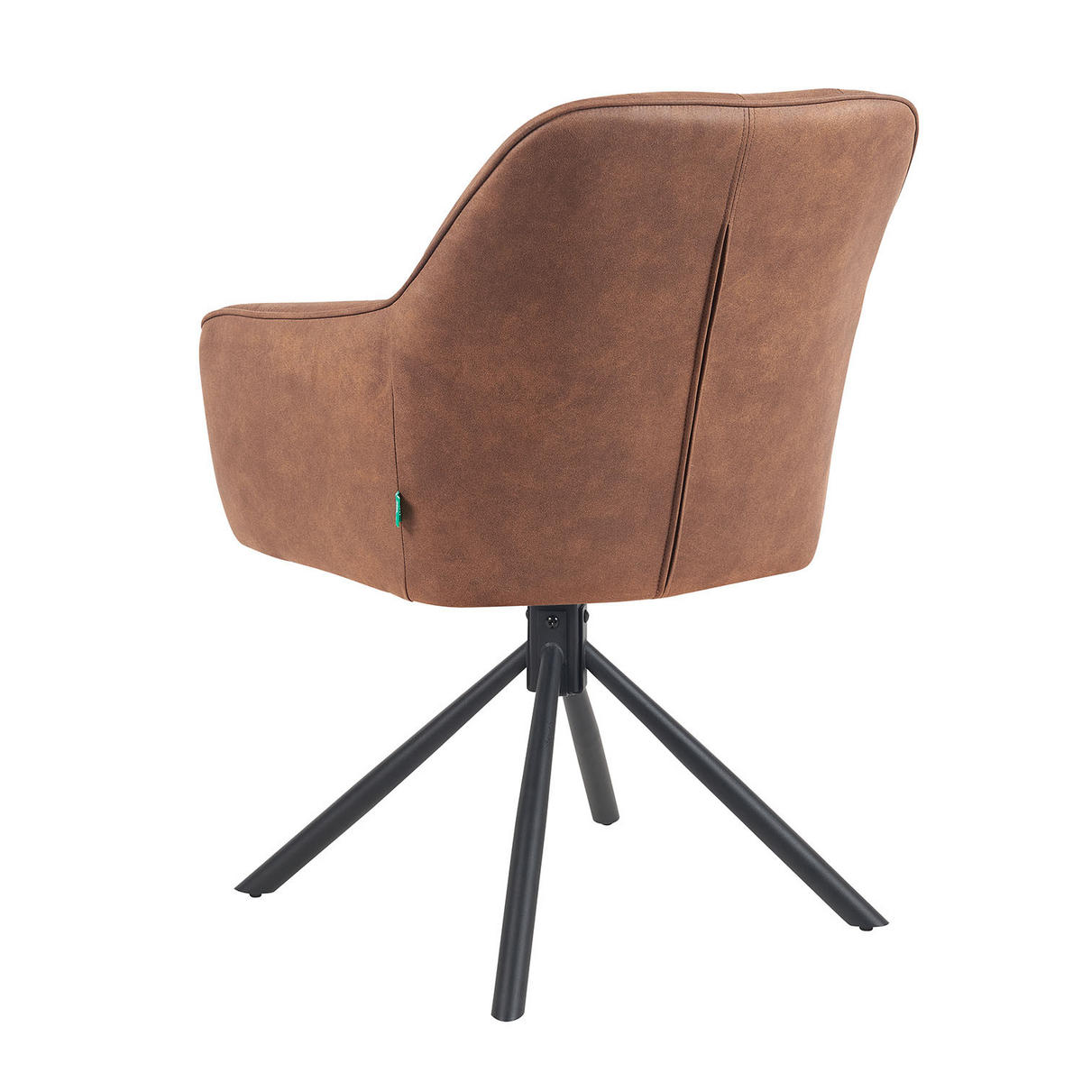 ARMLEHNSTUHL Mika-Piet 2er-Set - Schwarz/Braun, Textil/Metall (60/87/65cm) - DUBI Möbel