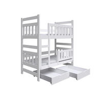 VYSOKÁ Postel DINOS 80x160 s úložným prostorem, Bílá - bílá, dřevo (80/160cm) - MASSENO