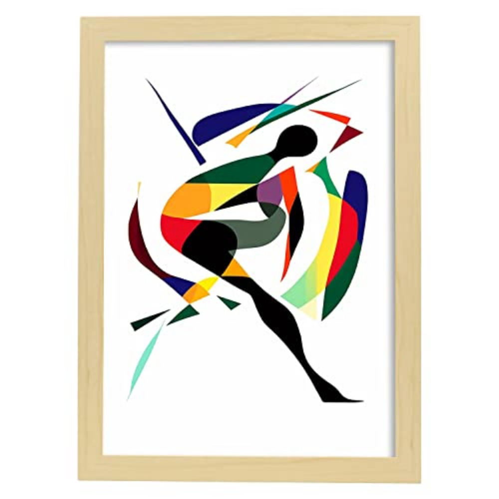 POSTER Abstrakte Körperhaltung A3 Rahmen Aus Hellem Holz - Beige, Papier (29.7/5/42cm) - Nacnic