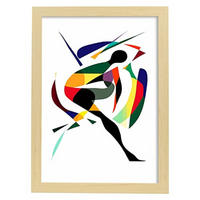 POSTER Abstrakte Körperhaltung A3 Rahmen Aus Hellem Holz - Beige, Papier (29.7/5/42cm) - Nacnic