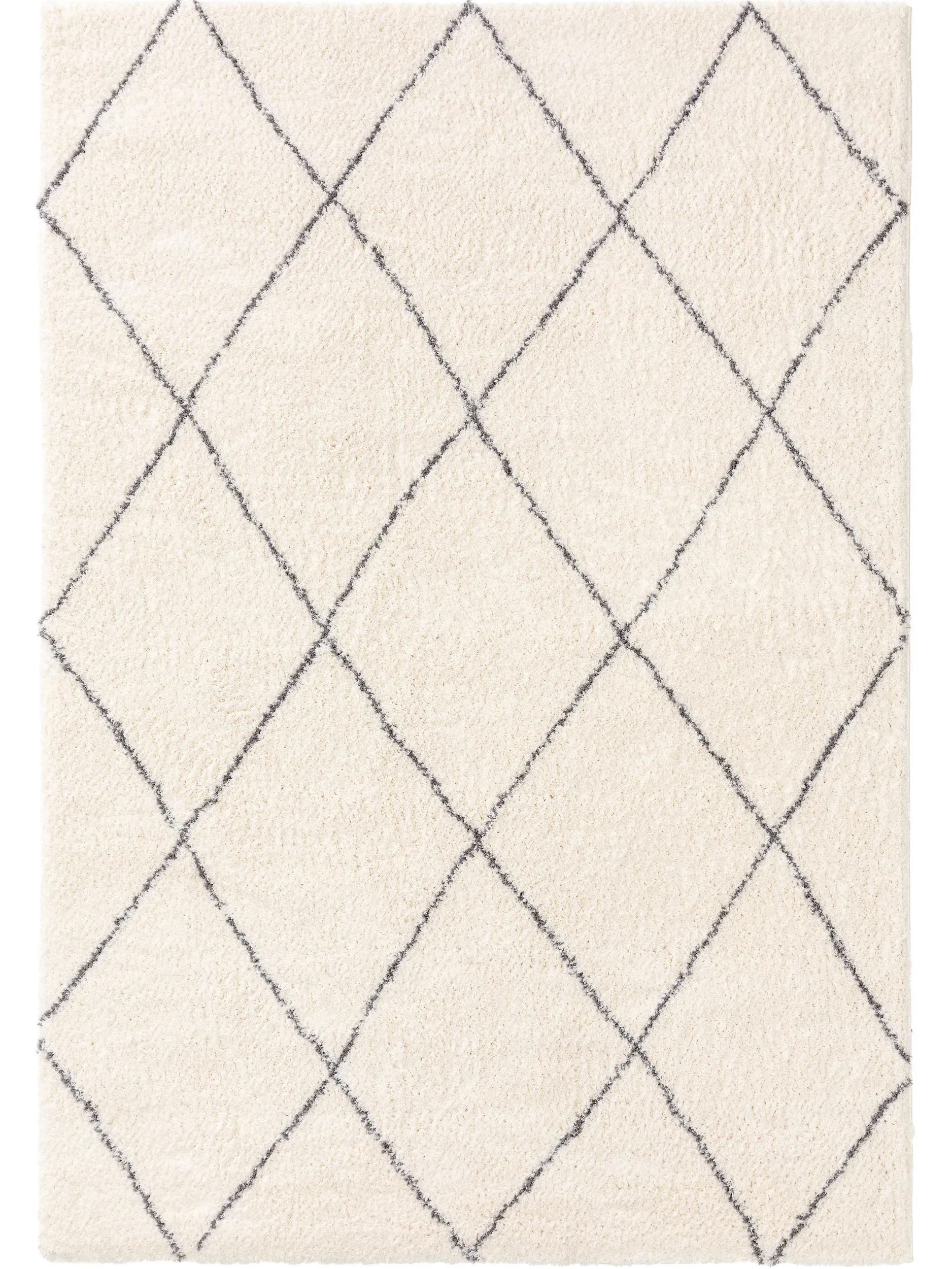 benuta Hochflorteppich Creme 140x200 cm