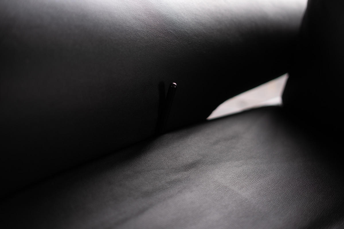 RELAXSESSEL NAMA Schwarz Leder - Schwarz, Leder/Metall (78/111/86cm) - KAWOLA