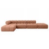 ECKSOFA modulares Sofa Kerru-L2 - 380x190x70 cm Apricot Velours - Koralle, Holzwerkstoff/Textil (380/190cm) - ALTDECOR