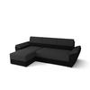 ECKSOFA L REBI L2 Rainbow 27/15 Links mit Schlaffunktion, Grau/Schwarz, L-Form - Schwarz/Grau, Textil (251/140cm)
