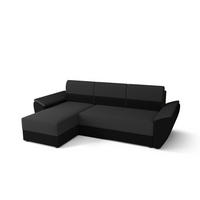 ECKSOFA L REBI L2 Rainbow 27/15 Links mit Schlaffunktion, Grau/Schwarz, L-Form - Schwarz/Grau, Textil (251/140cm)