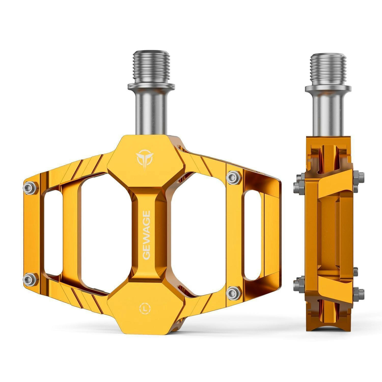 FAHRRAD Pedale Set Gold - Goldfarben, Metall (8/1.5/9.8cm)