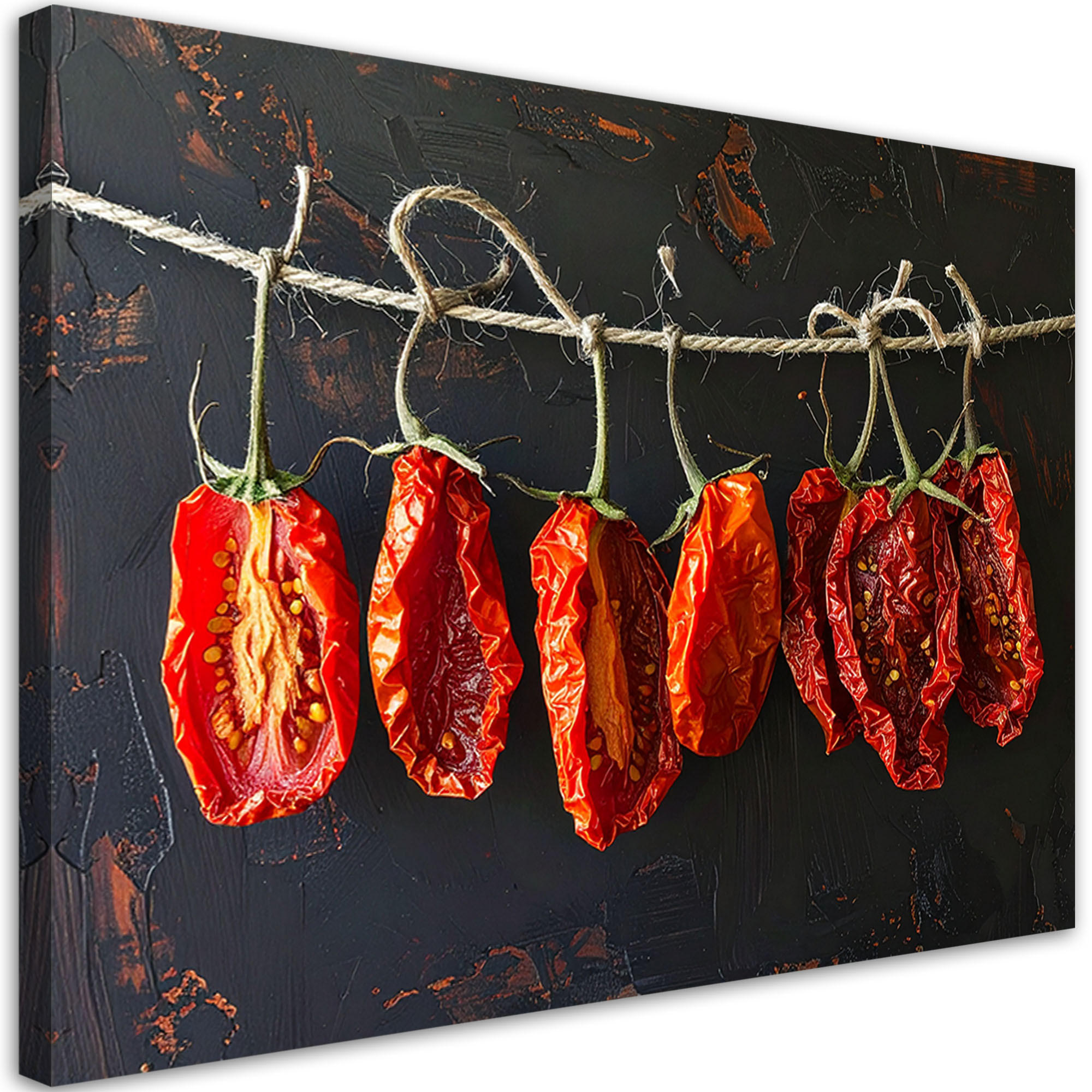 LEINWANDBILD Essen & Trinken 100x70cm - Rot, Textil (100/70cm) - Feeby